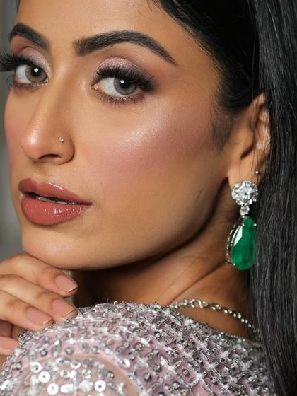 The glowing highlight on her cheekbones gives her skin a radiant, healthy look. This is a key part of my signature soft glam style.