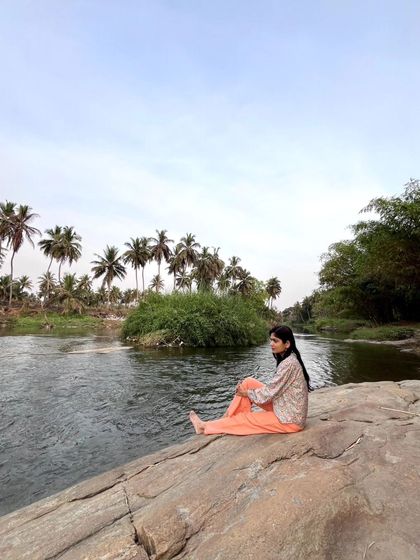 A serene portrait by the river, a perfect memento of a peaceful break from the hustle of daily life.