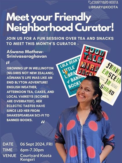 Meet Aśwana Mathew-Srinivasaraghavan, our September curator. Her eclectic tastes range from Shakespearean sci-fi to banned books, reflecting a life of literary adventure.