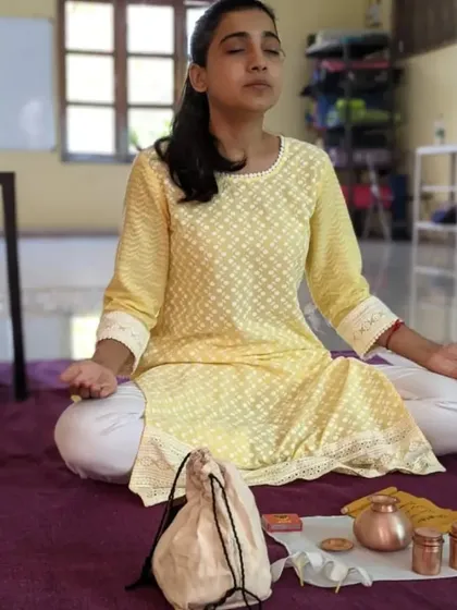 Announcing our next Bhuta Shuddhi workshop. This is a participant from a previous session, deep in the practice of cleansing the five elements.