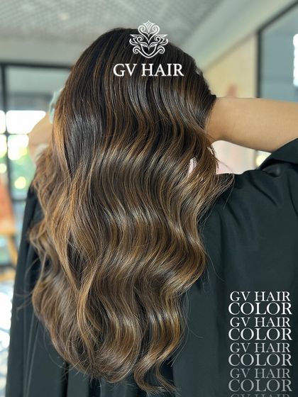 Hair game glitched into fabulous. This rich brown color with soft waves is a perfect example of a beautiful transformation.