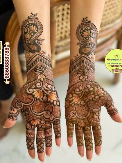 Mastering symmetrical designs, like this elegant peacock and lotus pattern, is a skill we focus on teaching. Such designs are very popular for festivals and parties.