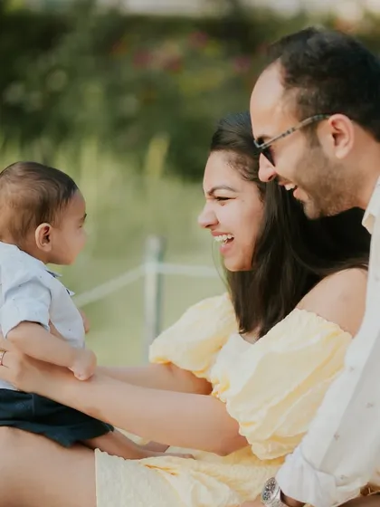 A moment of laughter and connection. These candid shots are often the favorites from a family session.
