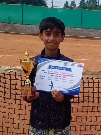 We would like to congratulate our player Aditya Bharadwaj on his victory at the U-12 Tournament held at MAT Sports. Every win is a celebration of the player's dedication and the effectiveness of our training process.