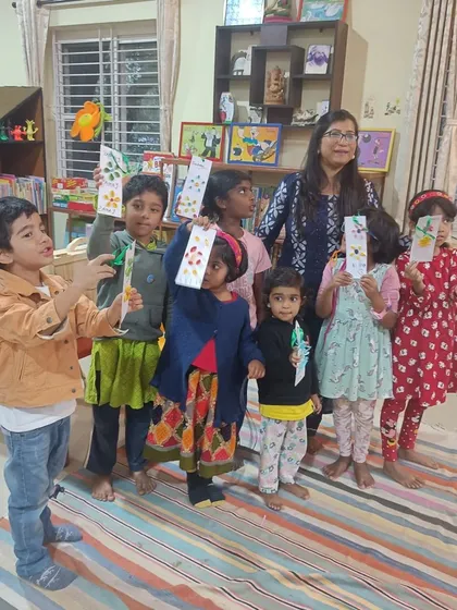 A duplicate of the bookmark group photo, full of smiles.