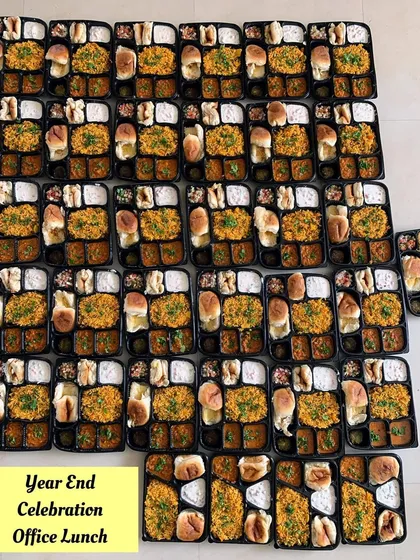 A large order of meal trays for an office party, showing the scale I can cater to.
