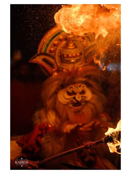 Capturing the raw power and drama of a Kathakali performance. This shot, using the fire as a light source, highlights my ability to work in challenging conditions to create intense, artistic images.