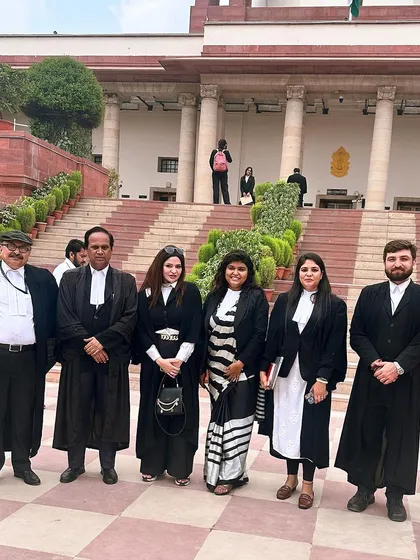 A group photo outside the Supreme Court building during a book launch event. Being part of such events strengthens our legal community.