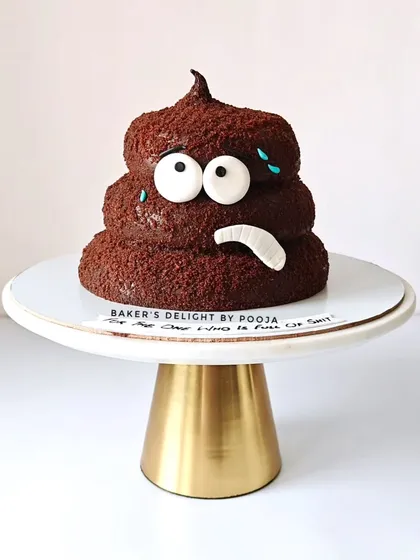 I couldn't say no to this quirky request! This poop emoji cake was a fun and humorous creation that proves cakes don't always have to be serious.