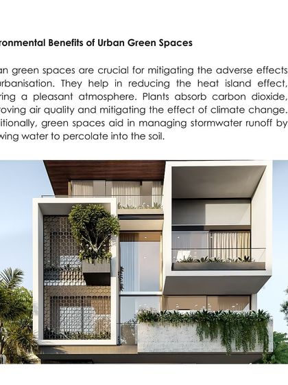 Urban green spaces are crucial for mitigating the adverse effects of urbanization. They help reduce the heat island effect, improve air quality, and aid in managing stormwater runoff, creating a more pleasant atmosphere.