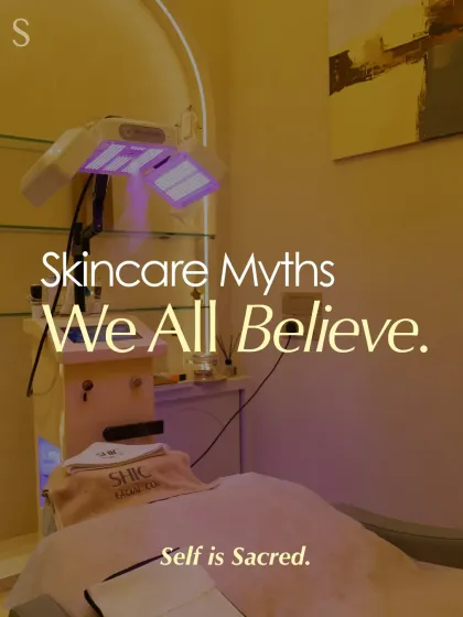 We all believe certain skincare myths. Our clinic is a space where we replace those myths with facts and science-backed rituals.