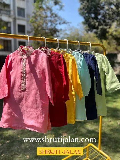 A rainbow of choices for your little gentleman. My classic kurtas with embroidered necklines are available in a variety of colors to suit any occasion.
