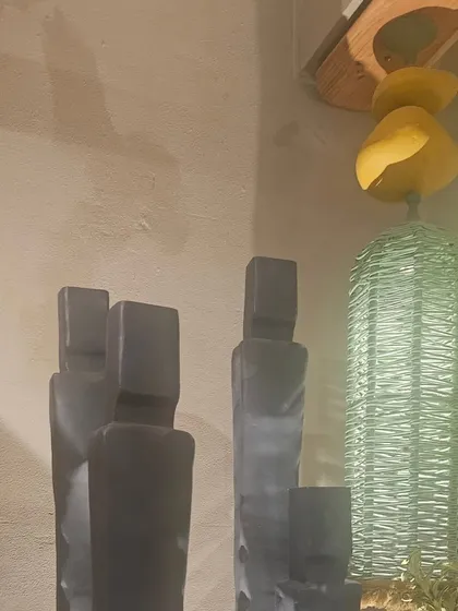 More examples of our abstract human-form sculptures, shown here in a dark finish.