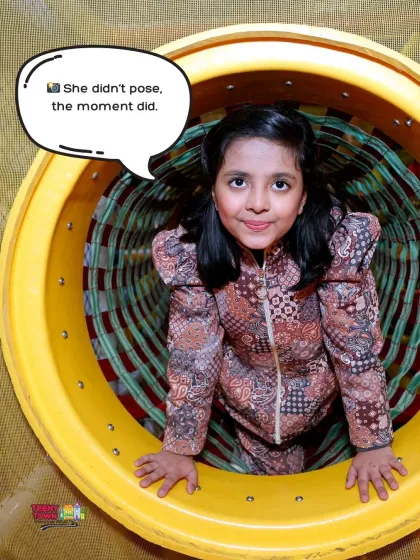 A candid moment captured in one of our play tunnels. It's in these simple moments of exploration that the real magic happens.