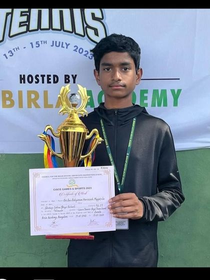 Congratulations to our player Harivansh for winning both the singles and doubles titles at the Karnataka regional school games.
