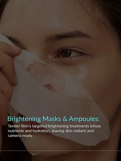 To achieve that luminous, lit-from-within look, we use targeted brightening masks and ampoules. These treatments infuse the skin with potent nutrients and hydration, leaving it radiant and camera-ready.