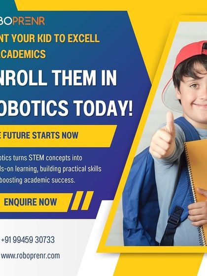 Want your kid to excel in academics? This ad explains how robotics turns STEM concepts into hands-on learning, boosting academic success.