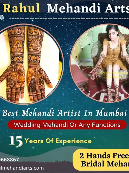 With 15 years of experience, I am one of the best artists in Mumbai for weddings and all functions.