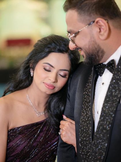 More shots of our elegant reception looks, showcasing the beautiful details and the happy, glowing brides.