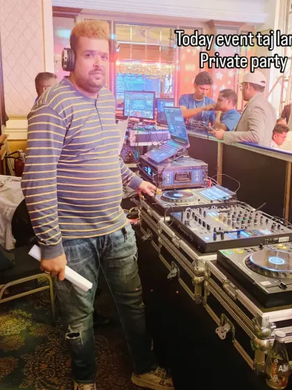 My setup for a private party at the prestigious Taj Lands End in Bandra. I'm ready to get the party started for the VIP guests.