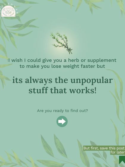 An infographic series explaining how sleeping 8 hours a night can help you lose weight without any other changes. I also share practical sleep hygiene tips, like applying ghee to your feet and avoiding screens before bed.