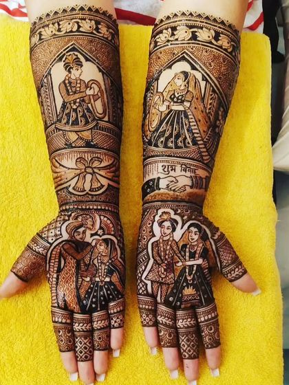 Dinesh Mehandi Arts - Bridal & Wedding Mehendi Bridal Storytelling & Portraits photo 47