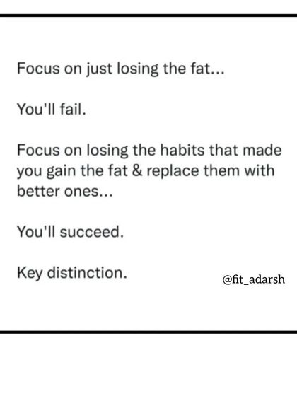 Focusing on 'losing fat' is the wrong approach. I teach you to focus on changing the habits that caused you to gain fat in the first place. When you build better habits, fat loss is the natural result.