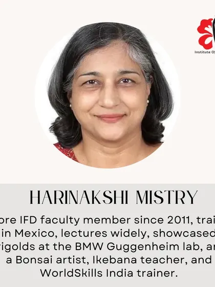 A closer look at Harinakshi Mistry, one of our lead instructors. Trained in Mexico, she is a key faculty member who also lectures at universities and has showcased her work at prestigious events.