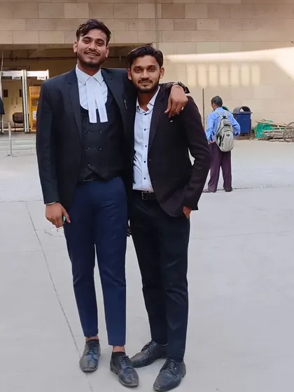 With a friend and colleague at Rohini Court. The legal fraternity is built on strong bonds and mutual support.