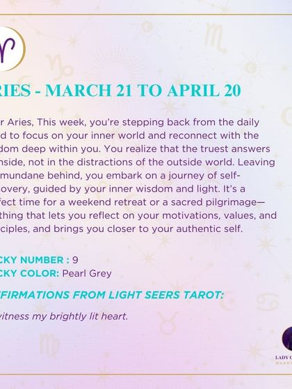 This weekly forecast for Aries is about stepping back from the daily grind to focus on your inner world. It’s a perfect reminder to embark on a journey of self-discovery.