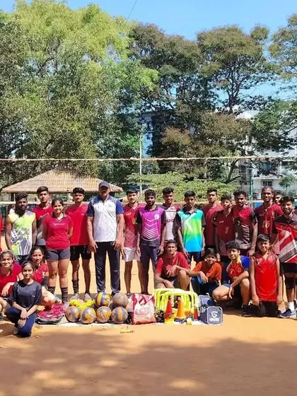 Coaching the next generation is my passion. This is a group photo from one of my volleyball summer camps, where I focus on making the sport fun while instilling discipline and fundamental skills in young players.
