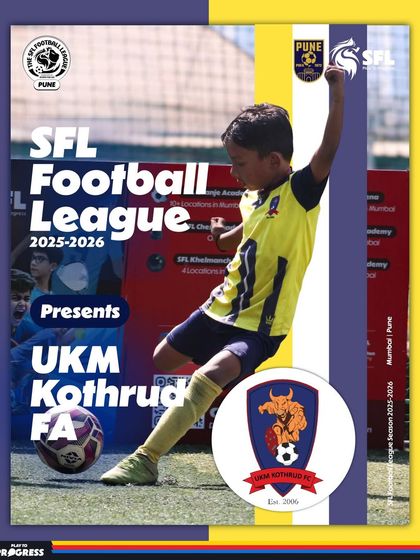 Each team has a dream. Meet UKM Kothrud FA, ready to compete in the SFL Football League Pune.