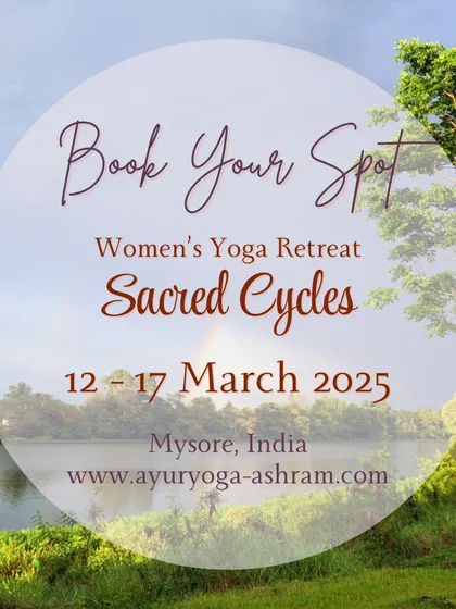 Captions will provide specific details about each retreat, its facilitators, and the daily activities, as seen in the media (e.g., "Learn the theory of Qigong and Traditional Chinese Medicine," "A serendipitous meeting at our ashram led to the creation of our Yin Yang Yoga retreat," "Daily offerings at our Bhakti retreat include kirtan and ecstatic dance.").