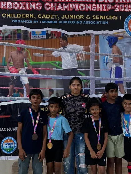 Team FCC showing off their haul of 15 medals at the Mumbai Kickboxing Championship. Our kickboxing program for children produces consistent winners.