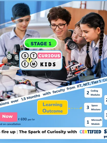As a certified teacher from our program, you will be equipped to run your own certified STEM programs. This is an example of a "Curious Kids" curriculum, detailing the coding, robotics, and science modules you will learn to deliver effectively.