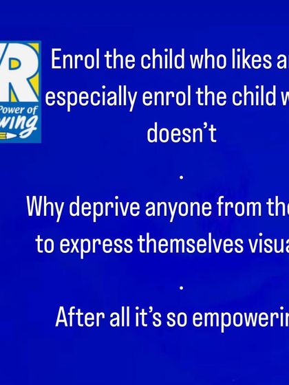 We believe you should enroll the child who likes art, and especially enroll the child who thinks they do not. Why deprive anyone of the empowering skill to express themselves visually?
