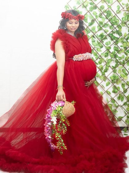 Dee Yashaswini - Occasion Wear Rentals Maternity Photoshoot Outfits photo 48