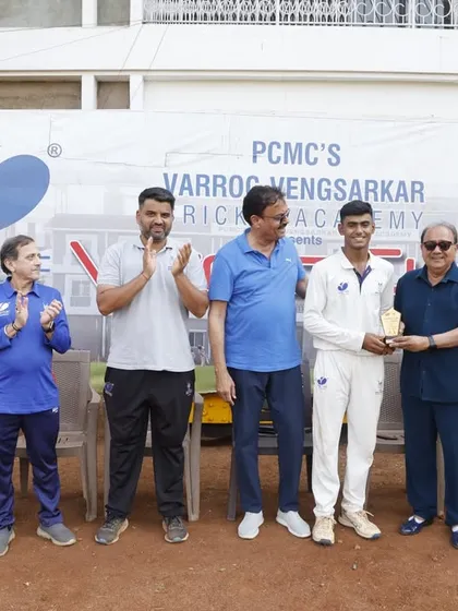 Another deserving player being recognized for his contribution during the Varroc Cup.
