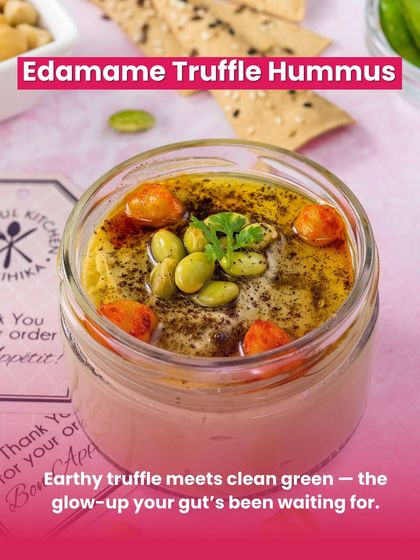 My Edamame Truffle Hummus is a great post-festive reset, earthy and clean.