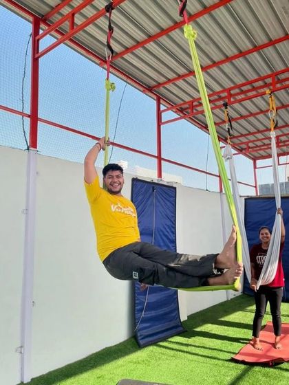 Just chilling in the hammock. Sometimes the best part is just sitting and swinging.