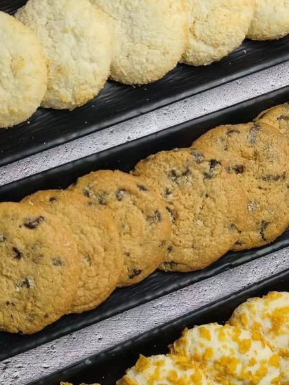 Another shot of the delicious cookie varieties you can learn to bake.