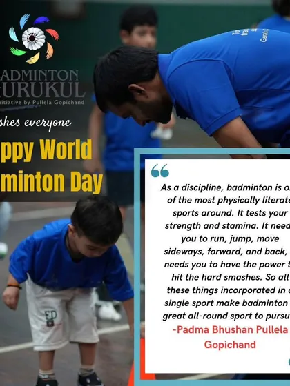 A quote from our founder on World Badminton Day, explaining why badminton is one of the most physically literate sports.