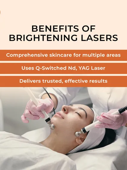 Our Brightening Glow Treatments use advanced Q-Switched Nd:YAG laser technology to deliver trusted, effective results for comprehensive skincare.