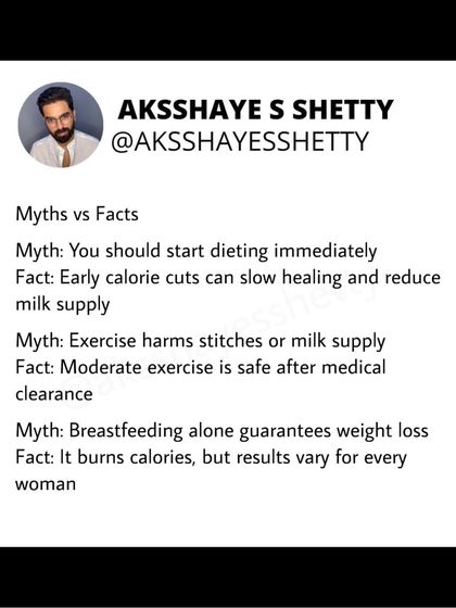 There are many myths surrounding postpartum fitness. It's a fact that cutting calories too early can slow healing, and moderate exercise is safe after medical clearance. Breastfeeding helps burn calories, but it doesn't guarantee weight loss for everyone.