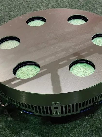 Sometimes the gear becomes part of the set. Here, a Creamsource SpaceX fixture was used as a practical design element in the background of a TV commercial.
