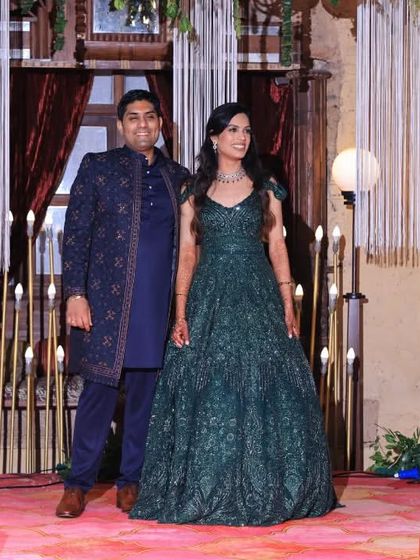 Interacting with the couple during their Sangeet, ensuring they are having the time of their lives on their special night.