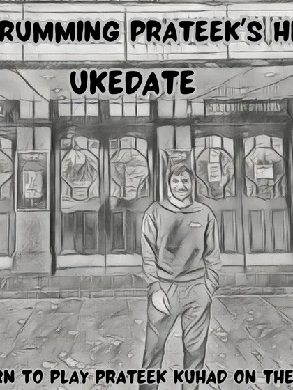 A promotional graphic for our "UkeDate: Strumming Prateek Kuhad's Hits" workshop. If you love his music, this is your chance to learn how to play it.