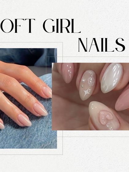 Soft girl nails are all about delicate, feminine details. This includes sheer pinks, milky whites, and subtle accents like tiny hearts and stars.