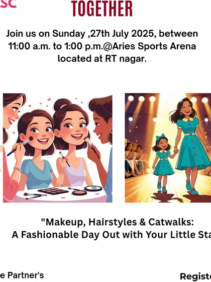 An announcement for our Mom & Kid Fashion Extravaganza, an event designed for parent-child bonding. These events include fun activities like makeup, hairstyling, and a shared catwalk experience to boost confidence and create lasting memories.