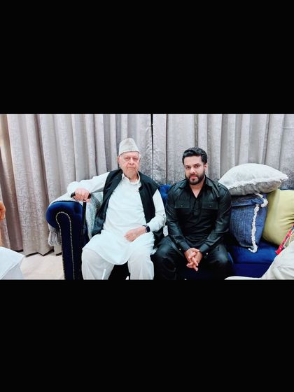 In discussion with former Chief Minister Mr. Farooq Abdullah. Gaining insights from experienced leaders is invaluable.